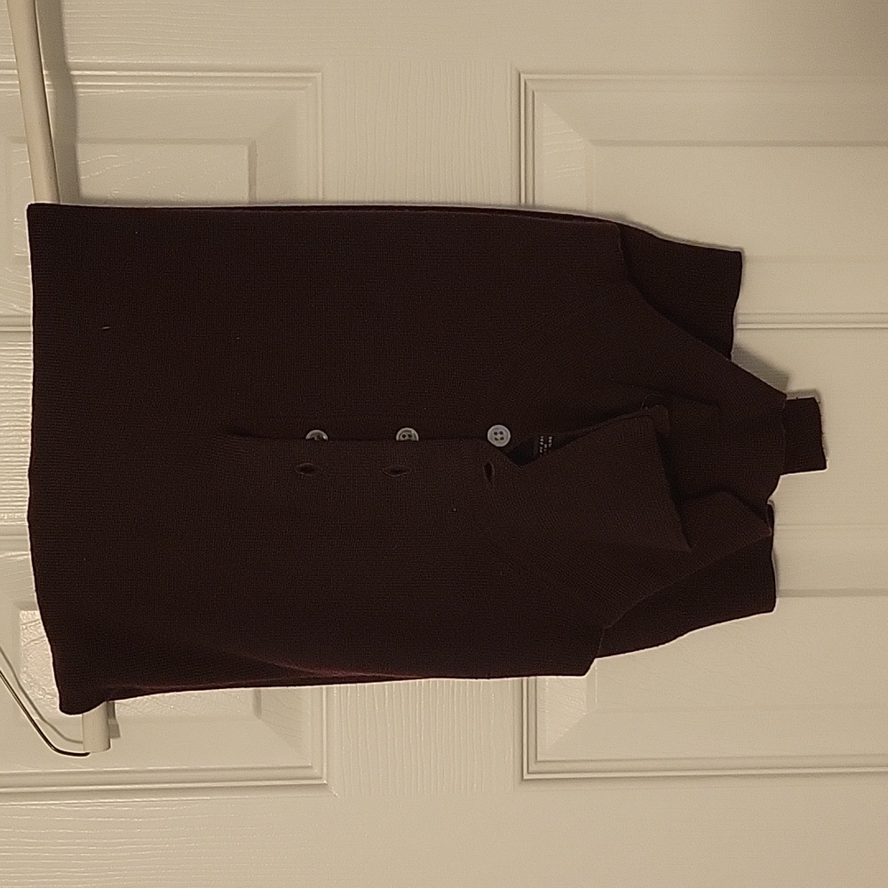 Brooks Brothers, Wool Sweater, Large, Burgundy